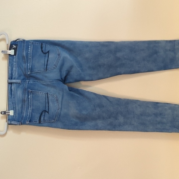 American Eagle Outfitters Super Low Jegging US Women's Size 4 Long Ripped - Picture 14 of 14